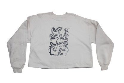 Graphic Screenprint Upcycled Sustainable Jumper (XL)