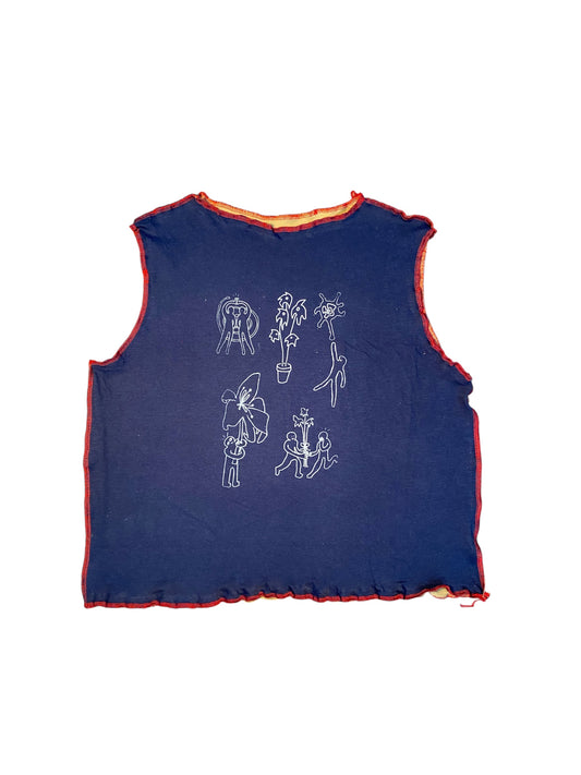 Screenprinted tank top XL