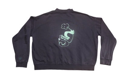 Graphic Screenprint Upcycled Sustainable Jumper (XXL)