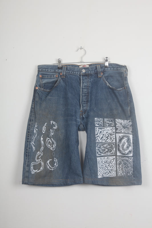 Reworked Levi's Denim Jorts W36