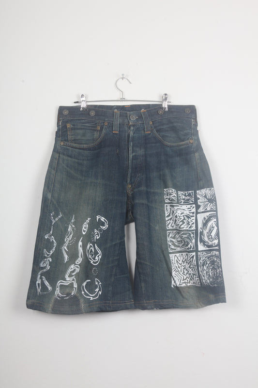 Reworked Levi's Denim Jorts W32