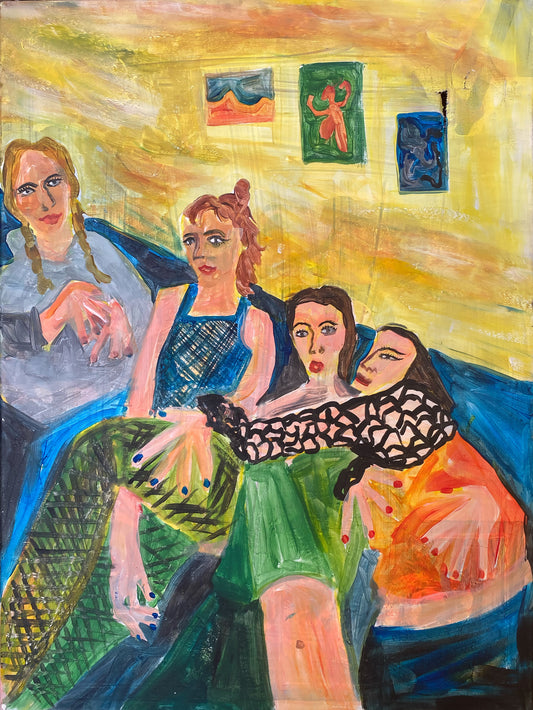 Original artwork - acrylic painting 'Girls'